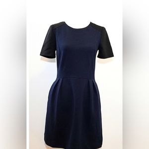 Madewell Color Blocked Blue/Black Dress Size 4
